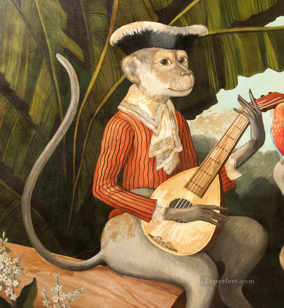 monkey playing guitar Oil Paintings